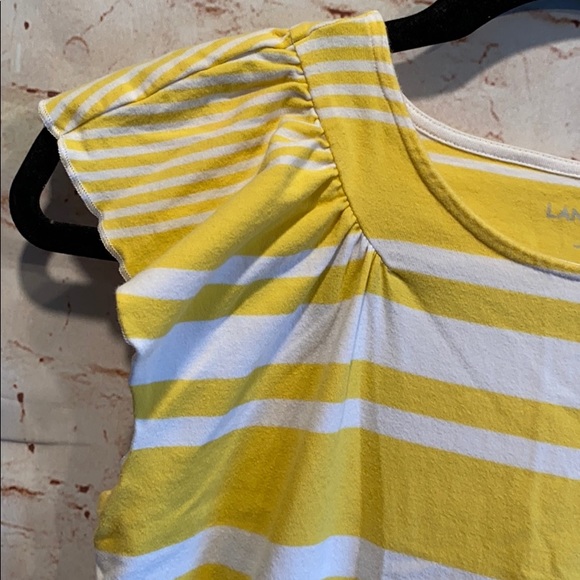 Lands End dress sz XL girls yellow white stripe - Picture 5 of 8